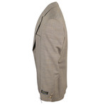 D'Avenza // Windowpane Wool 2 Button Sport Coat // Brown (US: 53R)
