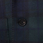 Caruso // Plaid Cashmere Double Breasted Sport Coat // Blue (Euro: 48)
