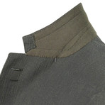 Textured Cotton Blend 3 Roll 2 Button Sport Coat // Green (US: 48R)