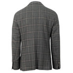 Plaid Wool Blend 3 Roll 2 Button Sport Coat // Green (Euro: 48)