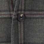 Plaid Wool Blend 3 Roll 2 Button Sport Coat // Green (Euro: 50)