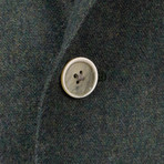 Wool Blend 3 Roll 2 Button Sport Coat V1 // Green (US: 46R)