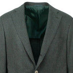 Wool Blend 3 Roll 2 Button Sport Coat V1 // Green (US: 54R)
