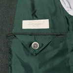 Wool Blend 3 Roll 2 Button Sport Coat V1 // Green (Euro: 54)