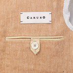 Caruso // Linen Blend 3 Roll 2 Button Sport Coat // Rust (US: 48R)