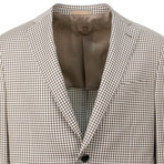 Check Wool 2 Button Sport Coat // Beige (US: 54R)