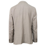 Check Wool 2 Button Sport Coat // Beige (US: 46R)