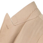 Double Breasted Herringbone Cotton Sport Coat // Brown (US: 50R)