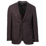 Tweed Wool 2 Button Sport Coat // Purple (Euro: 48)