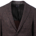 Tweed Wool 2 Button Sport Coat // Purple (US: 48R)