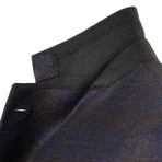 Plaid Wool Blend 2 Button Sport Coat // Purple (US: 46R)