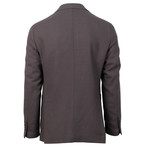 Twill Cotton + Linen Blend 2 Button Sport Coat // Brown (US: 50R)