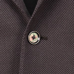 Twill Cotton + Linen Blend 2 Button Sport Coat // Brown (Euro: 48)