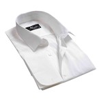 Reversible Cuff French Cuff Shirt // Solid White (M)