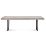 Jake Dining Table // Putty Grey (Burnished Brass)