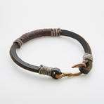 Fish Hook Leather // Wrap Bracelet