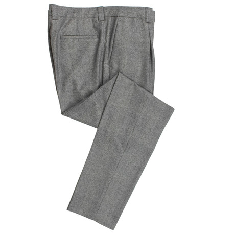Plaid Wool Dress Pants // Black + White (44)