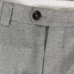 Brunello Cucinelli // Wool Houndstooth Military Dress Pants // Gray (44)