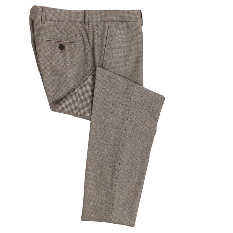 Wool Houndstooth Dress Pants // Brown (44)