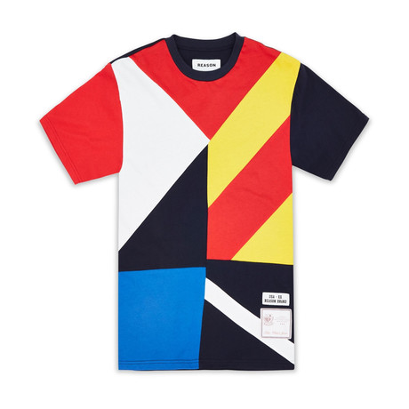 Courtside Tee // Blue + Yellow (S)