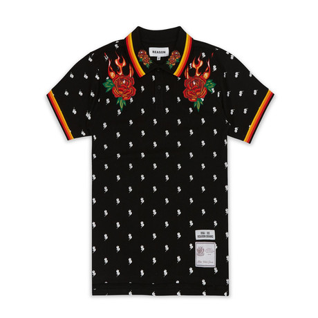 Fire & Roses Polo // Black (S)