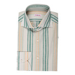 Isaia // Benny Striped Shirt // Multicolor (US: 15.5L)