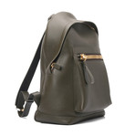 Leather Backpack // Green