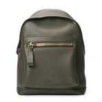 Leather Backpack // Green