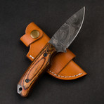 Boone Damascus Steel Skinner with Tali Wood Handle