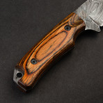 Boone Damascus Steel Skinner with Tali Wood Handle