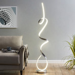Amsterdam LED Floor Lamp // Dimmable (Silver)