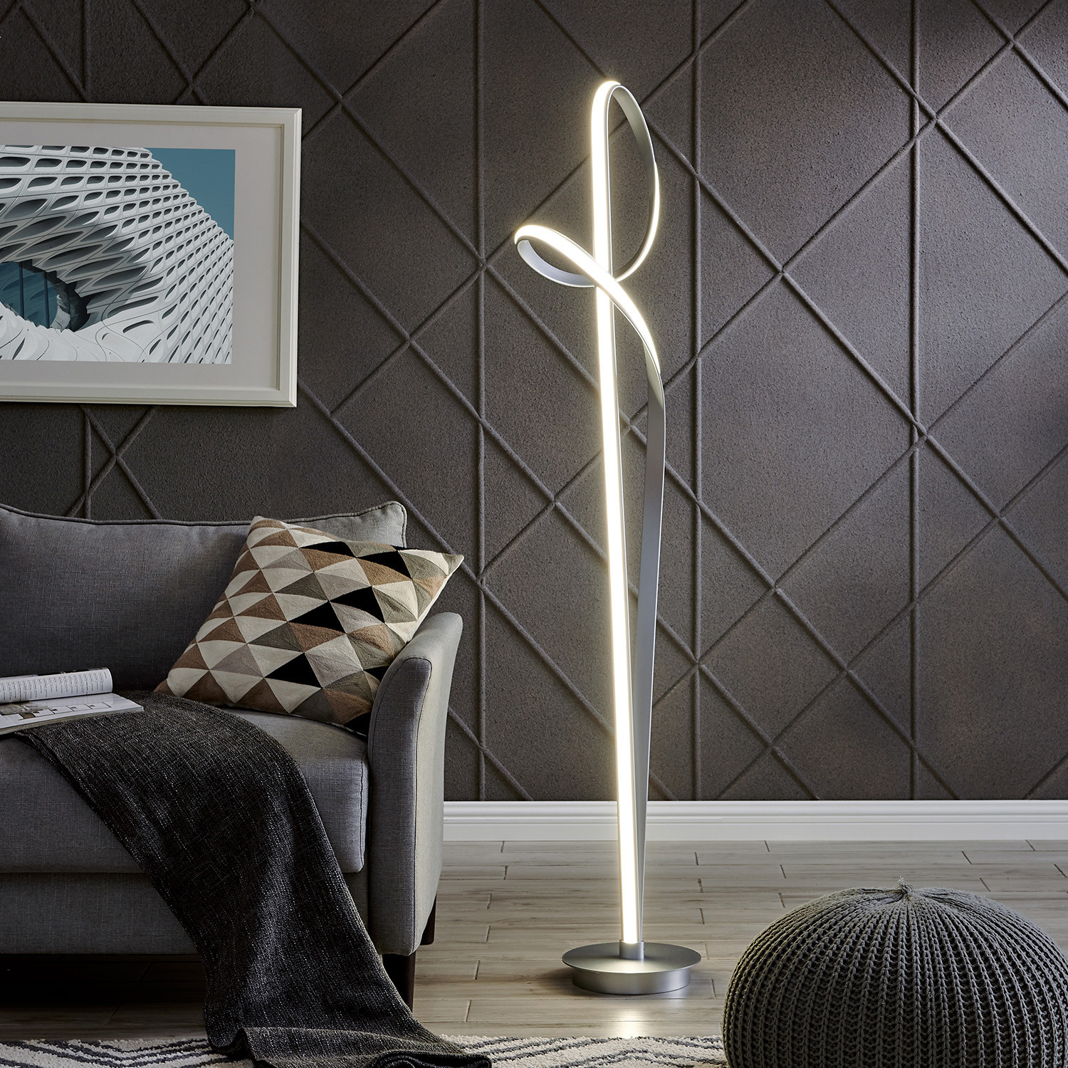 Silver LED Budapest Floor Lamp - Finesse Decor - Touch of ...