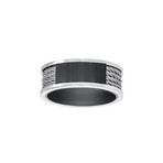 Wire Design Ring // Black + White (Size 9)