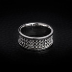 Curb Chain Design Ring // Silver (Size 10)
