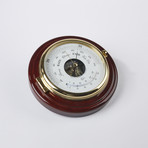 Captain Brass Barometer + Thermometer