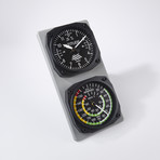 Classic Altimeter-Airspeed Clock + Thermometer Set
