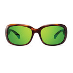 Paxton Polarized Sunglasses // Matte Honey Tortoise // Green Water Lens