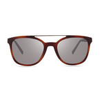 Clayton Modified Square Sunglasses // Matte Honey Horn + Graphite