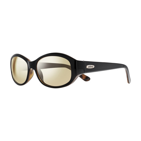 Women's Allana Polarized Sunglasses // Black, Honey Tortoise + Champagne Lens