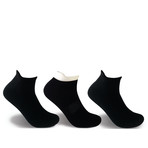 Ankle Sock // Black // Set of 3 (L)