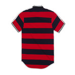 Striped Panther Polo // Red (2XL)