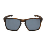 Men's Silver XL Sunglasses // Matte Brown + Tortoise Gray
