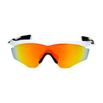 Oakley // Men's OO9343-05 Sunglasses // White + Fire Iridium
