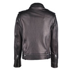 Maximus Textured Leather Jacket // Black (3X-Large)