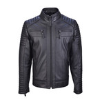Polk Leather Jacket // Black (XL)