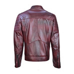 Polk Leather Jacket // Bordeaux (XS)