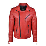 Graham Leather Jacket // Red (3XL)