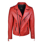 Graham Leather Jacket // Red (XS)