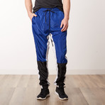 Nylon Color Blocked Track Pants // Royal Blue (XL)