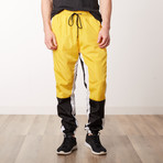 Nylon Color Blocked Track Pants // Yellow (M)